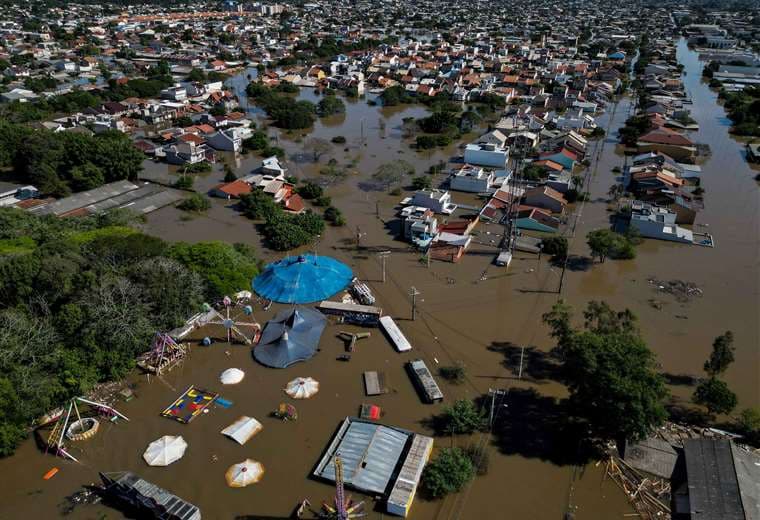 Parque de diversiones inundado en Porto Alegre /Foto: AFP